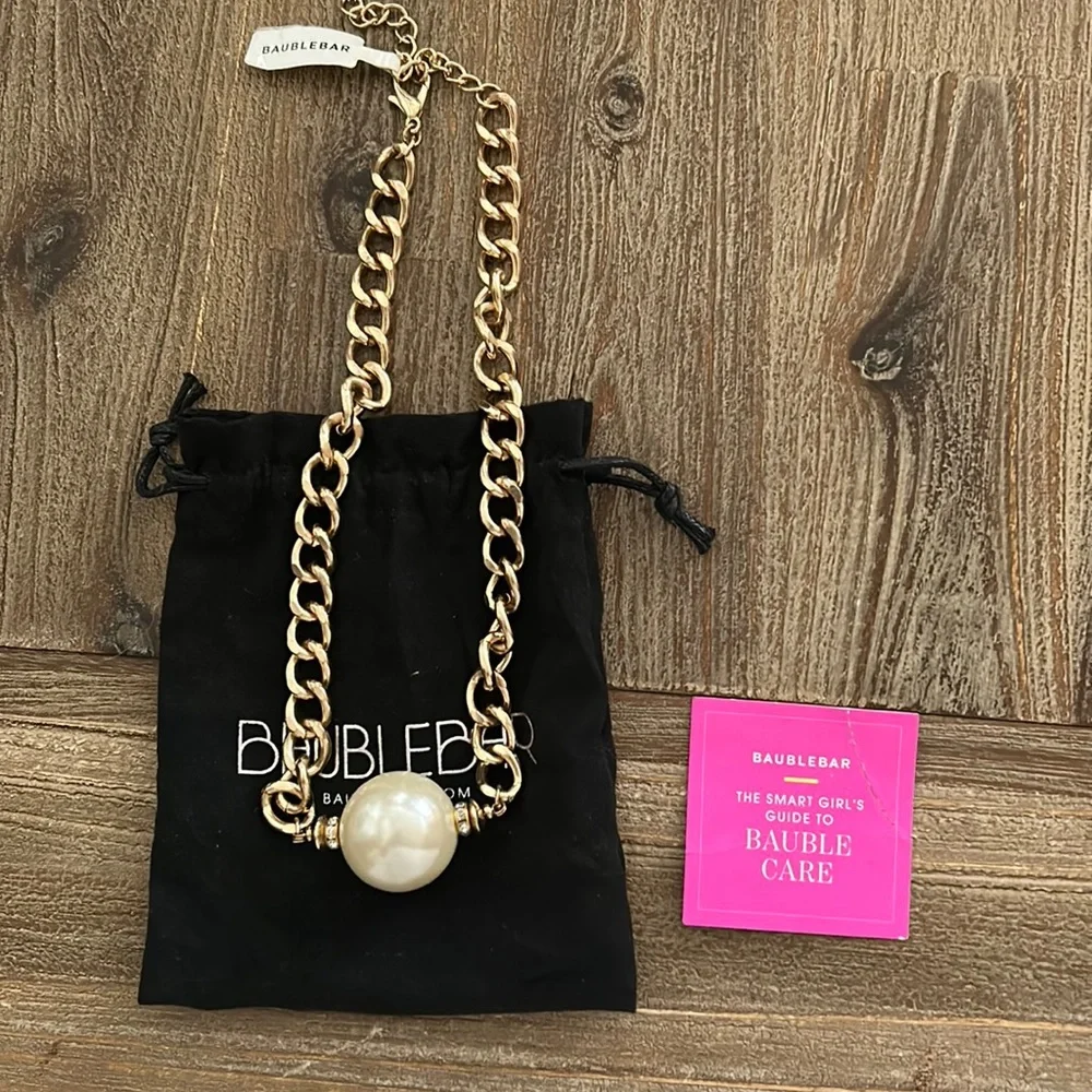 Baublebar chunky faux pearl necklace - Picture 1 of 2